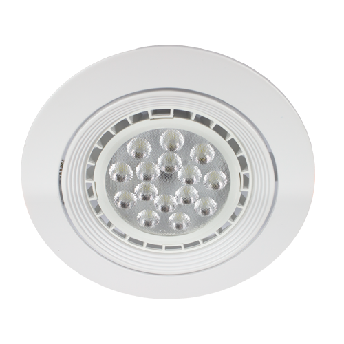 Spot embutir aluminio para ar111 movil redondo blanco